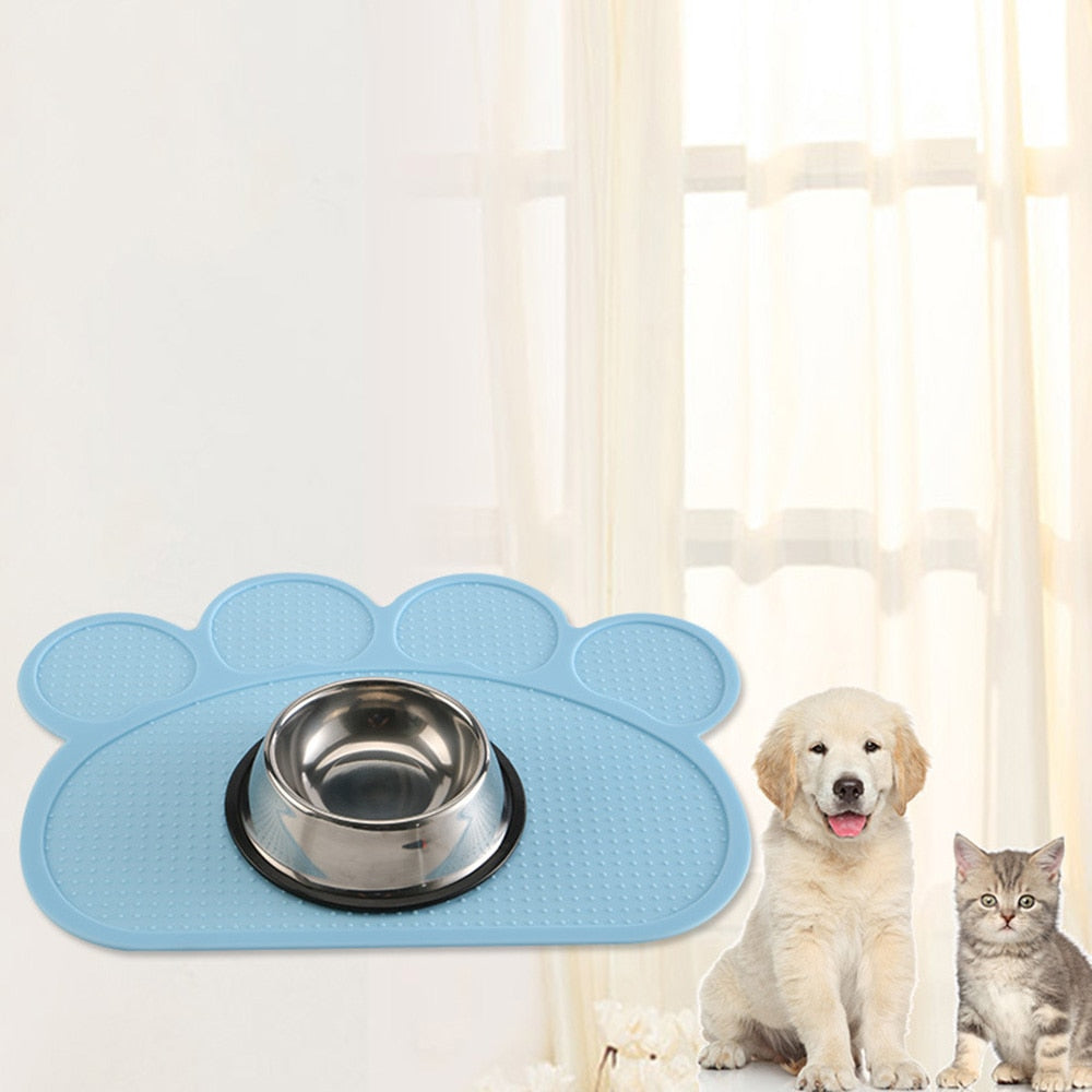 Waterproof Pet Bowl Drinking Mat Spill Protection
