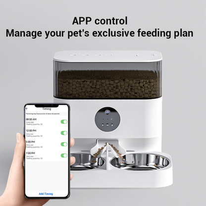 Smart Automatic Pet Feeder With Camera Automatic Feeding System