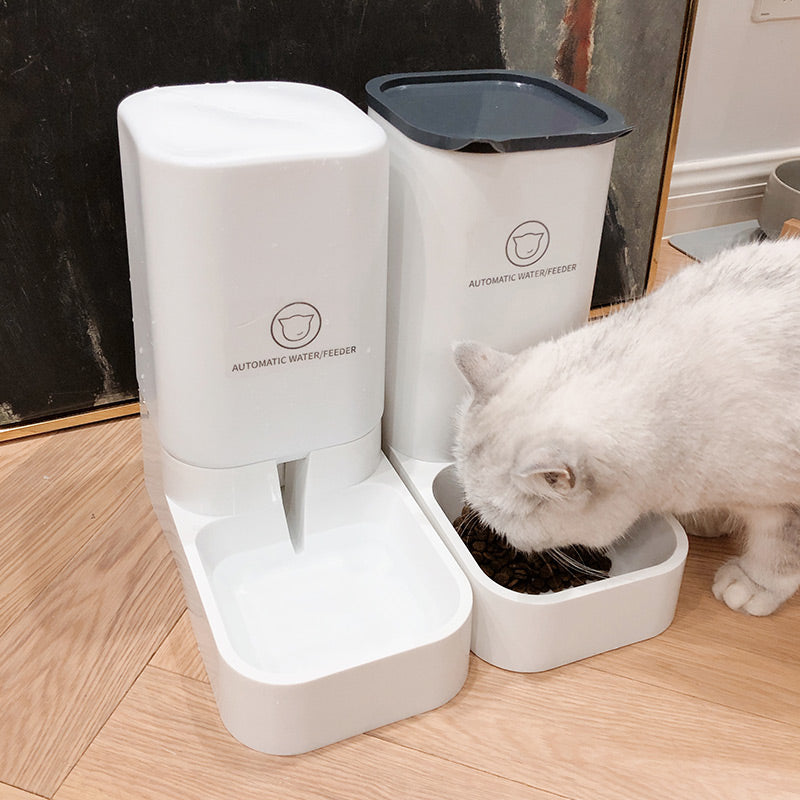 Automatic Pet Water + Food Feeder