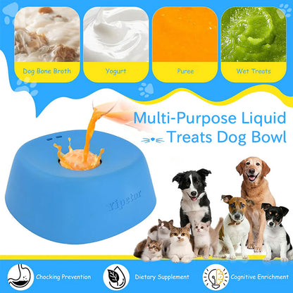 Anti-Choke Slow Feeder Dog Bowl With Lick Mat