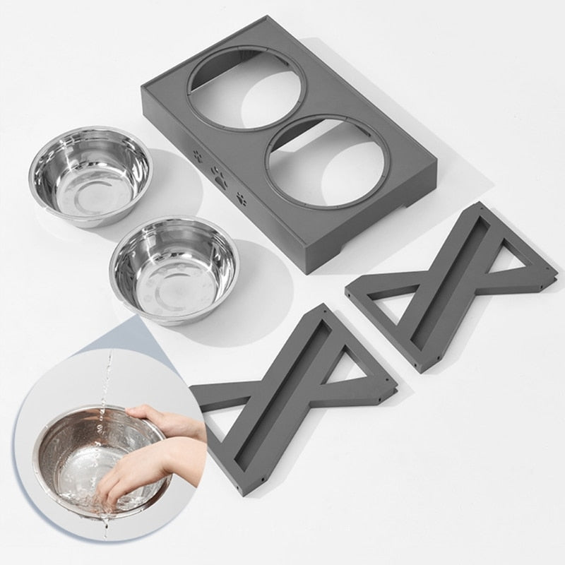 Elevated Double Dog Bowls