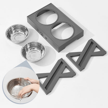 Elevated Double Dog Bowls for Food and Water