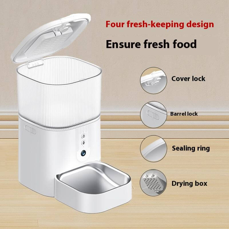 3L Smart Pet Feeder With Camera Automatic Feeding