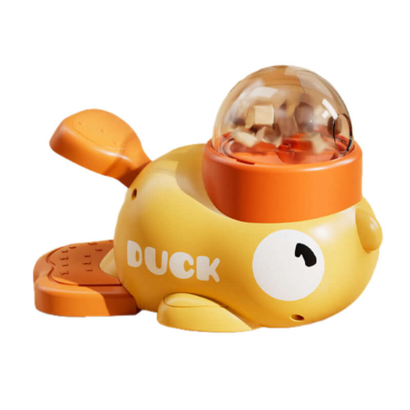 Yellow Duck Cat Treat Dispensing Toy for Interactive Play