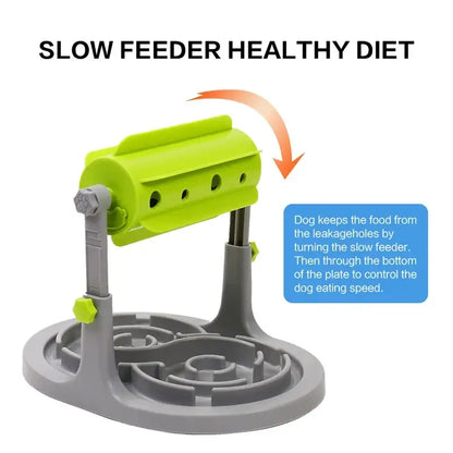 Drop Food Treat Dog Toy Slow Feeder Bowl for Slow Feeding