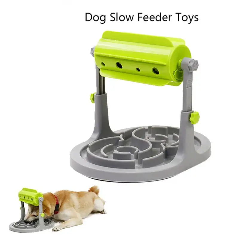 Drop Food Treat Dog Toy Slow Feeder Bowl for Dogs