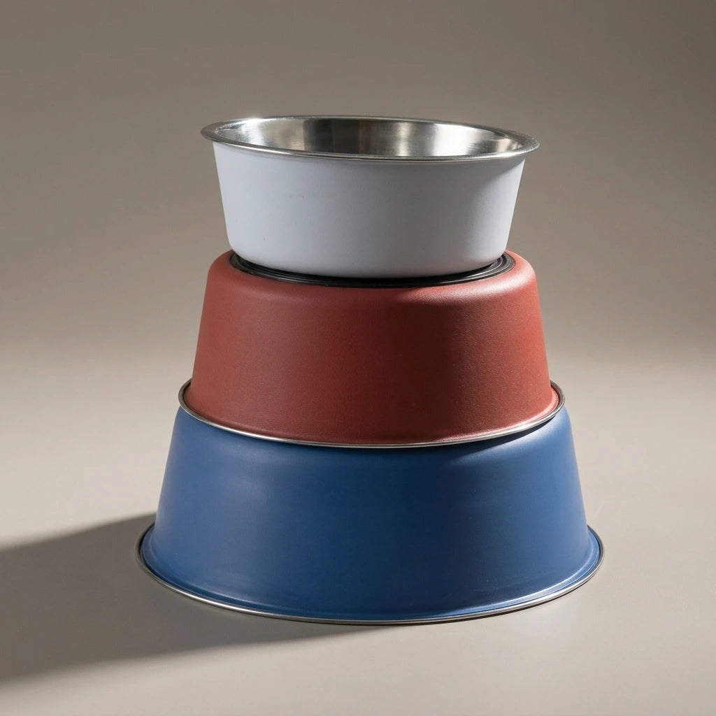 Pet Supplies Pet Food Bowl Stainless Steel Dog Bowl Cat Bowl Feeding and Drinking Bowl | Use the selected product image as the exact product identity and material reference, not as a composition to copy.